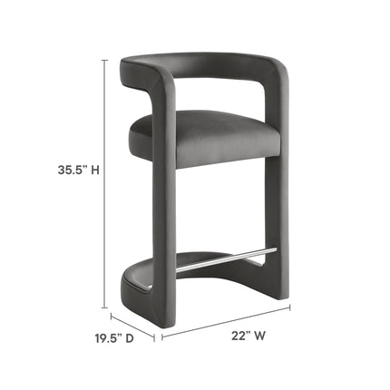 Modway EEI-7107 Winslow Performance Velvet Counter Stool Modway