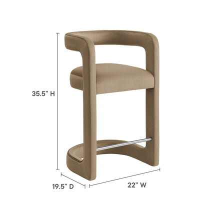 Modway EEI-7107 Winslow Performance Velvet Counter Stool Modway