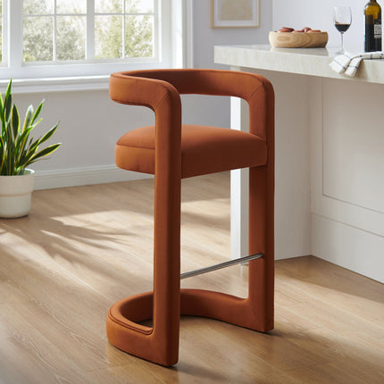 Modway EEI-7108 Winslow Performance Velvet Bar Stool Modway