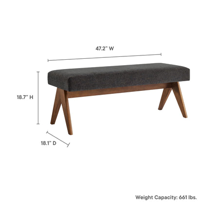 Modway EEI-7112 Lyra 47" Fabric Upholstered Bench Modway