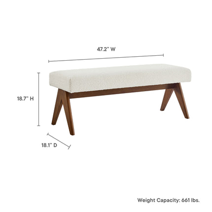 Modway EEI-7113 Lyra 47" Boucle Upholstered Bench Modway
