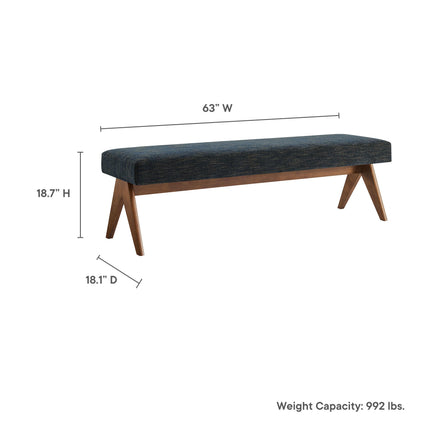 Modway EEI-7114 Lyra 63" Fabric Upholstered Bench Modway