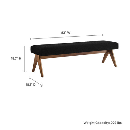 Modway EEI-7115 Lyra 63" Boucle Upholstered Bench Modway