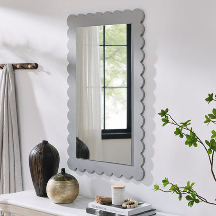 Modway EEI-7116 Emmeline Scalloped Rectangle Wall Mirror Modway