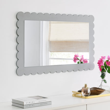 Modway EEI-7116 Emmeline Scalloped Rectangle Wall Mirror Modway