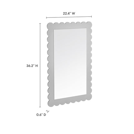 Modway EEI-7116 Emmeline Scalloped Rectangle Wall Mirror Modway
