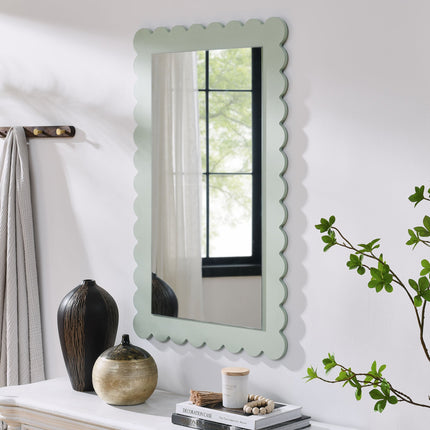 Modway EEI-7116 Emmeline Scalloped Rectangle Wall Mirror Modway