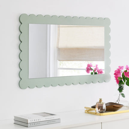 Modway EEI-7116 Emmeline Scalloped Rectangle Wall Mirror Modway