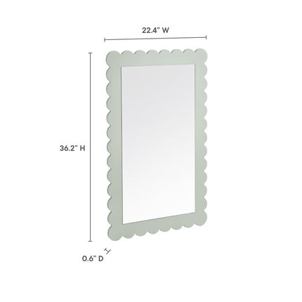 Modway EEI-7116 Emmeline Scalloped Rectangle Wall Mirror Modway