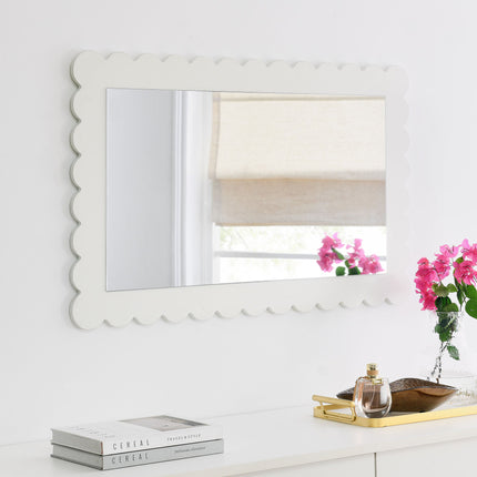 Modway EEI-7116 Emmeline Scalloped Rectangle Wall Mirror Modway
