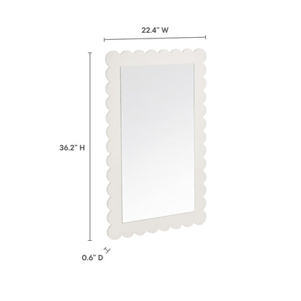 Modway EEI-7116 Emmeline Scalloped Rectangle Wall Mirror Modway