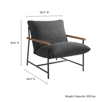 Modway EEI-7118 Raya Outdoor Patio Boucle Sling Lounge Chair Modway