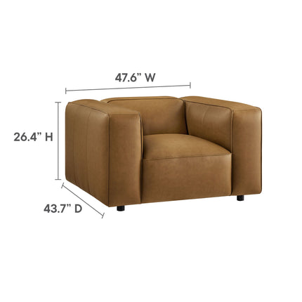 Modway EEI-7120 Auren Upholstered Vegan Leather Modular Armchair Modway