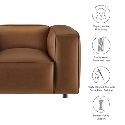 Modway EEI-7120 Auren Upholstered Vegan Leather Modular Armchair Modway