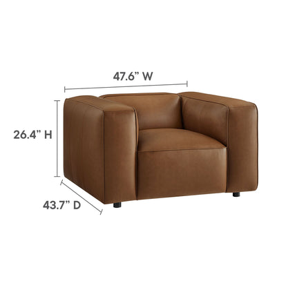 Modway EEI-7120 Auren Upholstered Vegan Leather Modular Armchair Modway