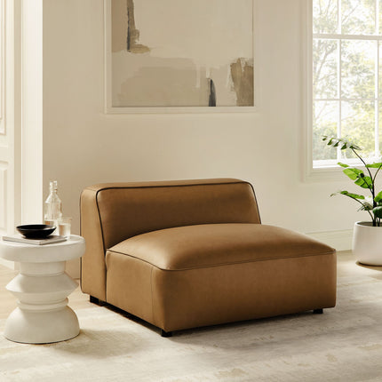 Modway EEI-7121 Auren Upholstered Vegan Leather Modular Armless Chair Modway