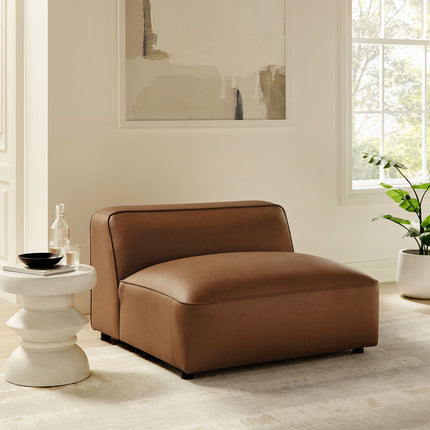 Modway EEI-7121 Auren Upholstered Vegan Leather Modular Armless Chair Modway