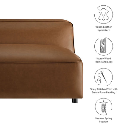 Modway EEI-7121 Auren Upholstered Vegan Leather Modular Armless Chair Modway