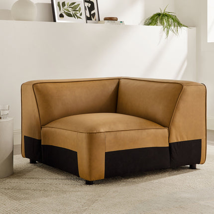 Modway EEI-7123 Auren Upholstered Vegan Leather Modular Corner Chair Modway