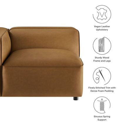 Modway EEI-7124 Auren Upholstered Vegan Leather Modular Left Armchair Modway