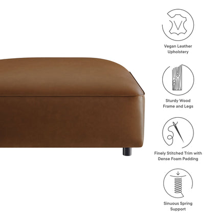Modway EEI-7125 Auren Upholstered Vegan Leather Ottoman Modway