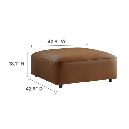 Modway EEI-7125 Auren Upholstered Vegan Leather Ottoman Modway