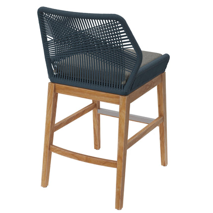 Modway EEI-7126 Wellspring Outdoor Patio Teak and Rope Counter Stool Modway