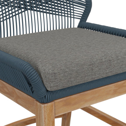 Modway EEI-7126 Wellspring Outdoor Patio Teak and Rope Counter Stool Modway