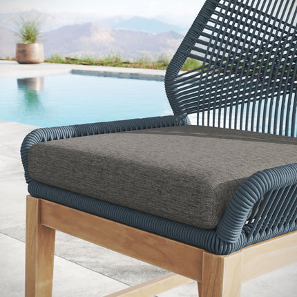 Modway EEI-7126 Wellspring Outdoor Patio Teak and Rope Counter Stool Modway