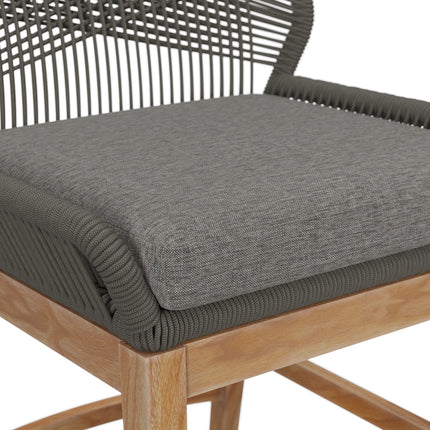Modway EEI-7126 Wellspring Outdoor Patio Teak and Rope Counter Stool Modway