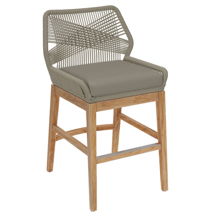 Modway EEI-7126 Wellspring Outdoor Patio Teak and Rope Counter Stool Modway