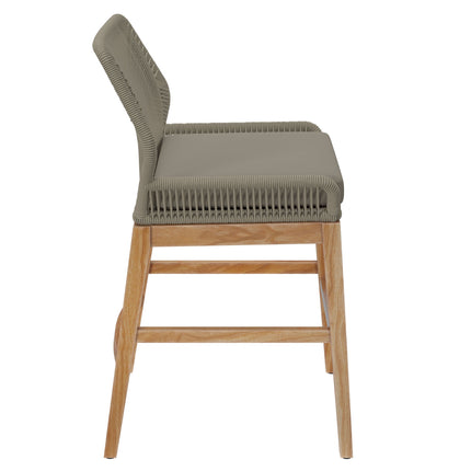 Modway EEI-7126 Wellspring Outdoor Patio Teak and Rope Counter Stool Modway