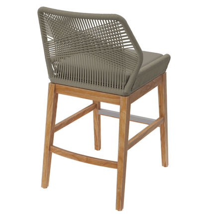Modway EEI-7126 Wellspring Outdoor Patio Teak and Rope Counter Stool Modway