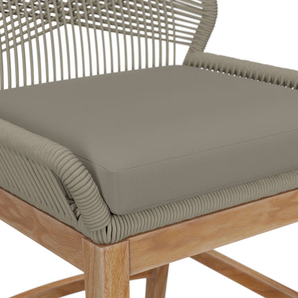 Modway EEI-7126 Wellspring Outdoor Patio Teak and Rope Counter Stool Modway