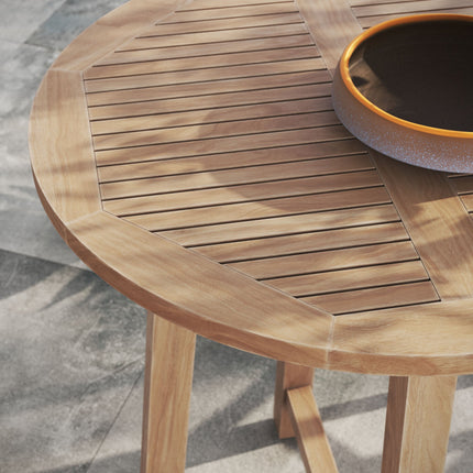 Modway EEI-7127 Wellspring 36" Outdoor Patio Teak Wood Bar Table Modway