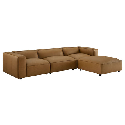 Modway EEI-7128 Auren 4-Piece Vegan Leather Modular Sofa Set Modway