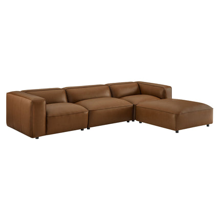 Modway EEI-7128 Auren 4-Piece Vegan Leather Modular Sofa Set Modway