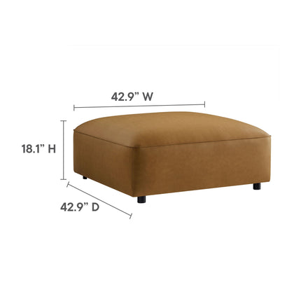 Modway EEI-7131 Auren 5-Piece Upholstered Vegan Leather Modular U-Shaped Sofa Modway