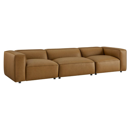 Modway EEI-7132 Auren 3-Piece Upholstered Vegan Leather Modular Sofa Modway