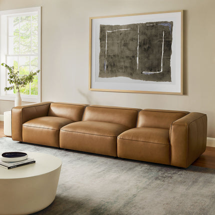 Modway EEI-7132 Auren 3-Piece Upholstered Vegan Leather Modular Sofa Modway