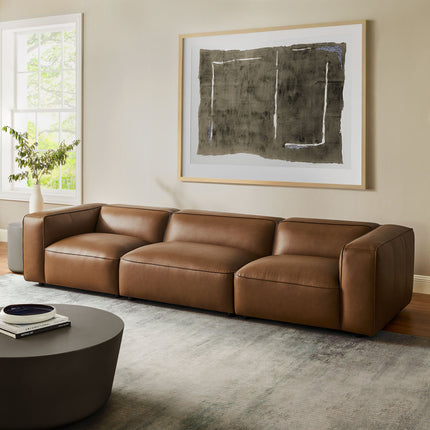 Modway EEI-7132 Auren 3-Piece Upholstered Vegan Leather Modular Sofa Modway