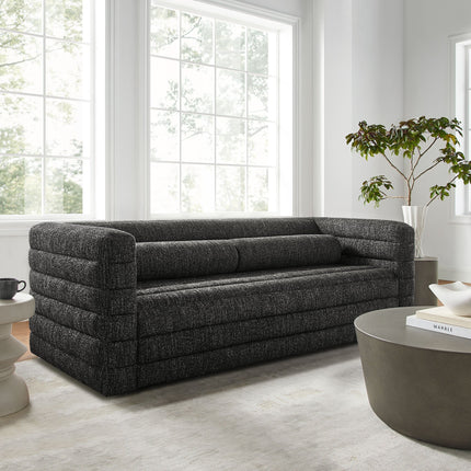 Modway EEI-7136 Relle Channel Tufted Boucle Upholstered Sofa Modway