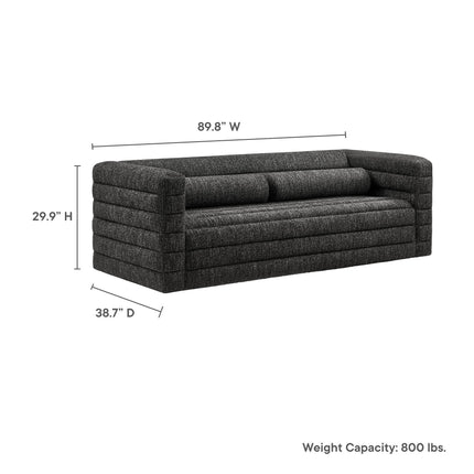 Modway EEI-7136 Relle Channel Tufted Boucle Upholstered Sofa Modway