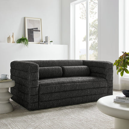 Modway EEI-7137 Relle Channel Tufted Boucle Upholstered Loveseat Modway