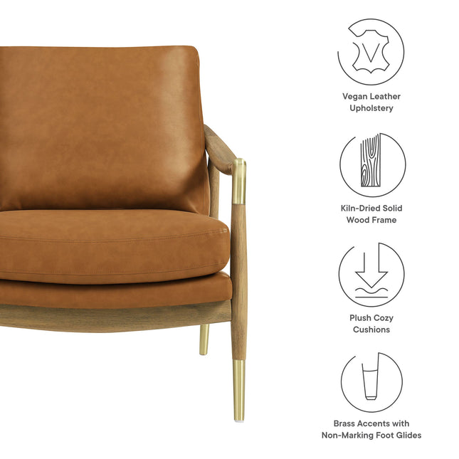 Modway EEI-7138 Langford Vegan Leather Accent Armchair Modway