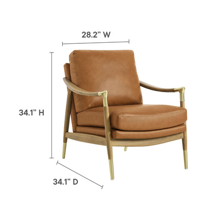 Modway EEI-7138 Langford Vegan Leather Accent Armchair Modway