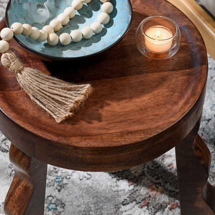 Modway EEI-7140 Sorrel Carved Wood Stool - Plaza Home Decor