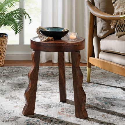 Modway EEI-7140 Sorrel Carved Wood Stool - Plaza Home Decor