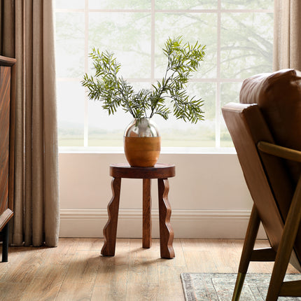 Modway EEI-7140 Sorrel Carved Wood Stool - Plaza Home Decor