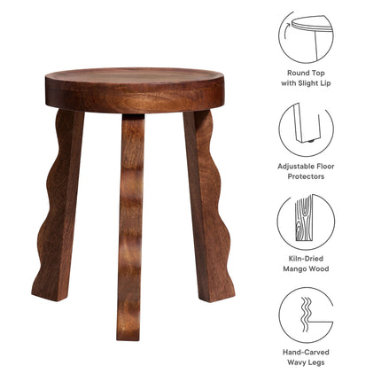 Modway EEI-7140 Sorrel Carved Wood Stool - Plaza Home Decor